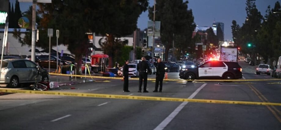 At least 30 hurt after car hits crowd outside Los Angeles club, fire department says 1 At least 30 hurt after car hits crowd outside Los Angeles club, fire department says