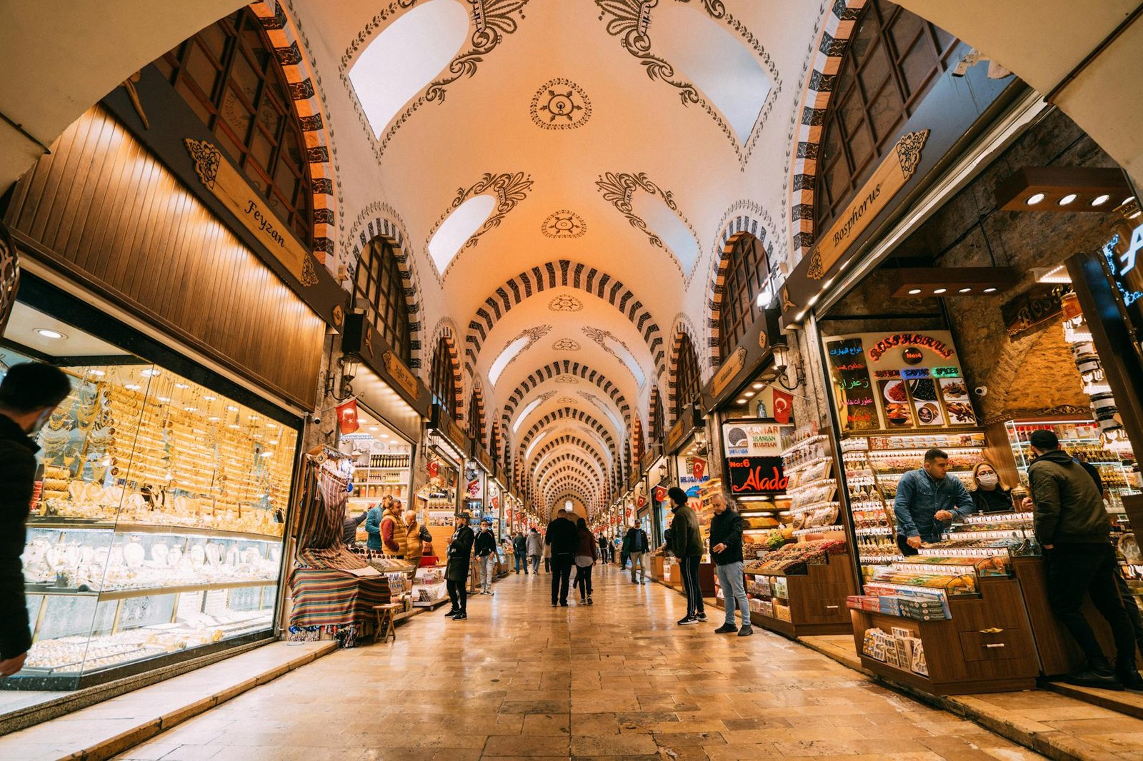 people walking inside the building