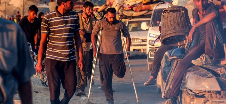 Palestinians flee Israeli bombing of Gaza City to ‘unknown’ in al-Mawasi | Israel-Palestine conflict News