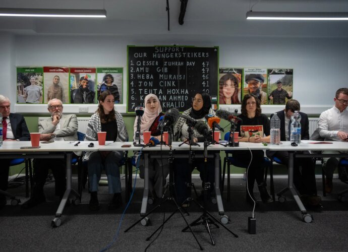 Four Palestine Action hunger strikers vow to continue as two pause protest | Israel-Palestine conflict News