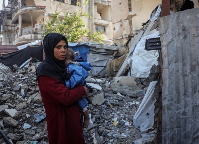 Tragedy in Gaza as winter storm turns family’s shelter into rubble | Israel-Palestine conflict