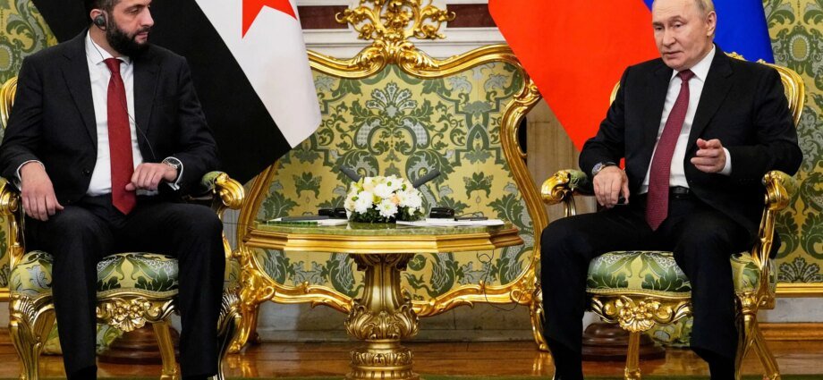 Al-Sharaa meets Putin as Russia seeks to secure military bases in Syria | Vladimir Putin News 1 Al-Sharaa meets Putin as Russia seeks to secure military bases in Syria | Vladimir Putin News