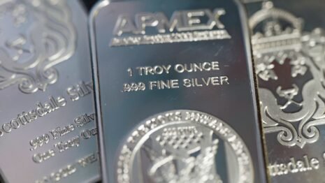 Silver miners fall trading as the metal drops 2%
