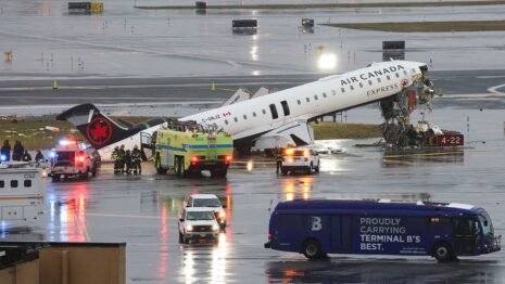 2 pilots killed when jet collides with fire truck at LaGuardia Airport