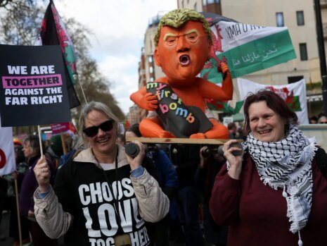 Hundreds of thousands march through London in stand against the far right | Protests News