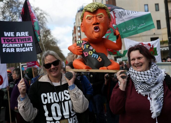 Hundreds of thousands march through London in stand against the far right | Protests News