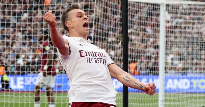 Trossard scores late as Arsenal beats West Ham, moves closer to title | Football News 2 Trossard scores late as Arsenal beats West Ham, moves closer to title | Football News